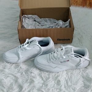 Men's white Reebok sneakers